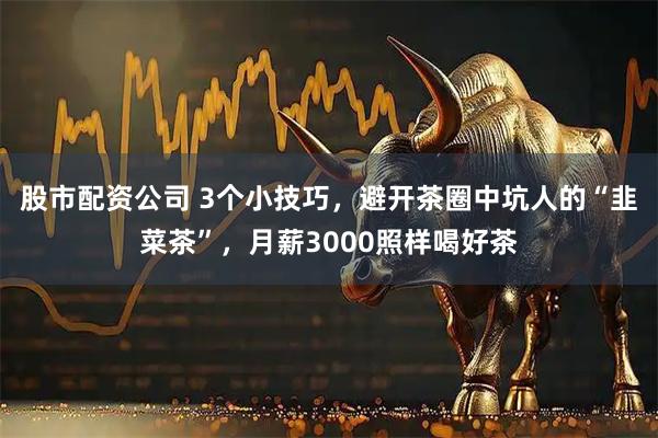 股市配资公司 3个小技巧，避开茶圈中坑人的“韭菜茶”，月薪3000照样喝好茶