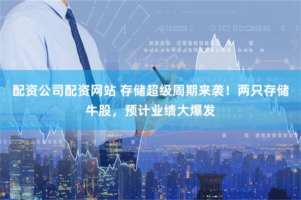 配资公司配资网站 存储超级周期来袭！两只存储牛股，预计业绩大爆发
